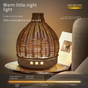 rattan weave aromatherapy diffuser | warm night light