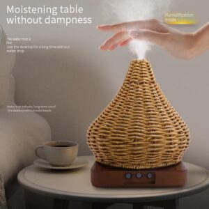 rattan weave aromatherapy diffuser | warm night light