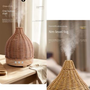 rattan weave aromatherapy diffuser | warm night light